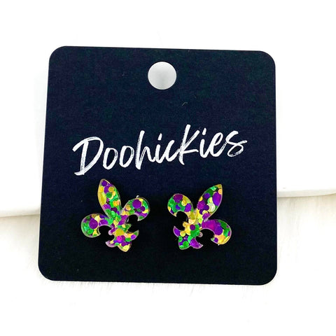 Fleur de Lis Stud Earrings (3 Color Options)