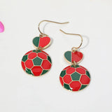 Sensibling Corp. - Flag FIFA World Cup Soccer Ball Link Drop Earrings