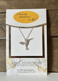 Carol Young Silver - Hummingbird SPARKLE Petite Necklace