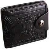 Men's US Dollar Bill Leather Bifold Wallet