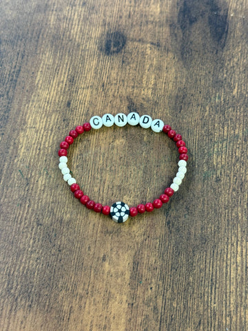 Paco Designs - International Soccer Beaded Bracelet