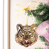 The Royal Standard - Tiger Face Ornament   Gold   4"