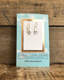 Carol Young Silver - Eagle Feather Jewelry Earrings, Petite / Post on CARD