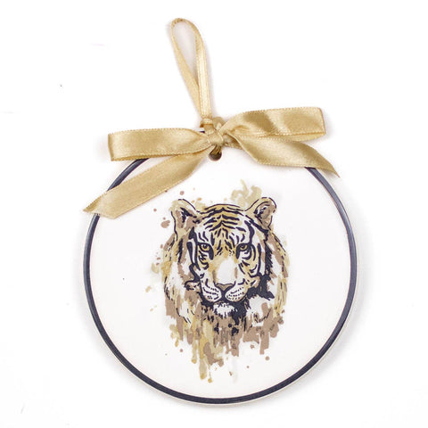 The Royal Standard - Tiger Love Ornament   White/Multi   4"