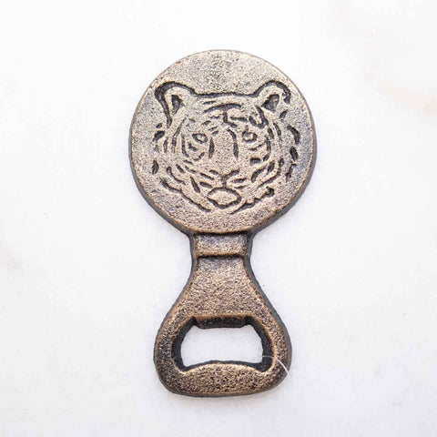 The Royal Standard - Tiger Bottle Opener   Antique Gold    2.5x4.5
