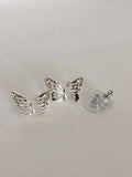Carol Young Silver - Butterfly Earrings, Silver Tone on CARD/ Jewelry