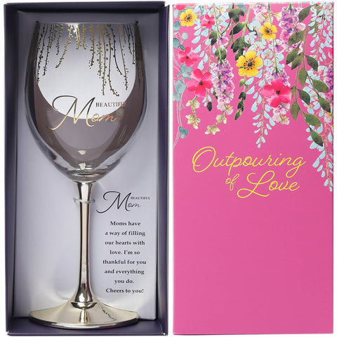 Pavilion - Mom  - Gift Boxed 19 oz Crystal Wine Glass
