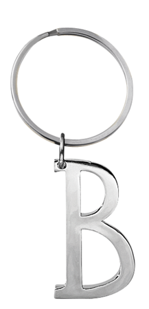 B - INITIALLY YOURS KEYRING IRON