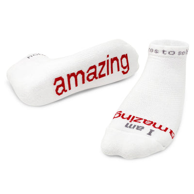 STRONG - 'I am strong' white socks