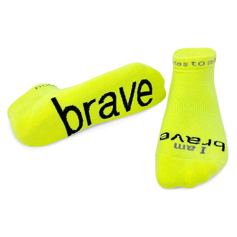 I am brave® yellow low-cut socks