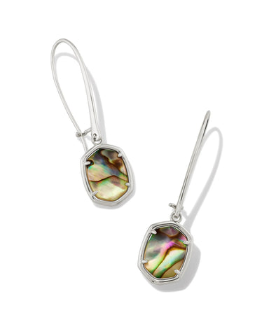 DAPHNE WIRE DROP EARRINGS RHOD ABALONE