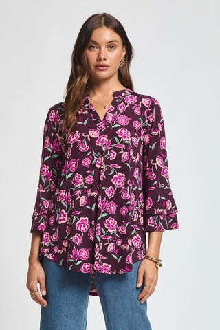 Belled Lizzy Top EGGPLANT
