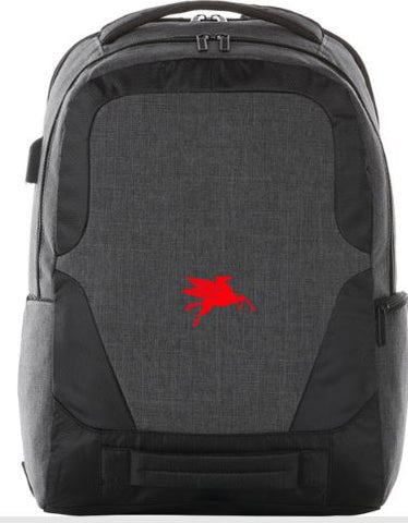 XOM - Pegasus Overland TSA Friendly 17 Inch Laptop Backpack with USB Port (Gray)