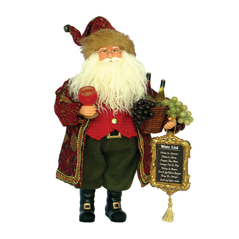 Santa's Workshop 15-in Wine Master Santa Figurine