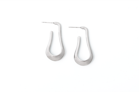 SS Freeform Hoop Earrings