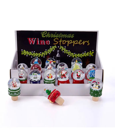 Christmas Water Globe Wine Stopper