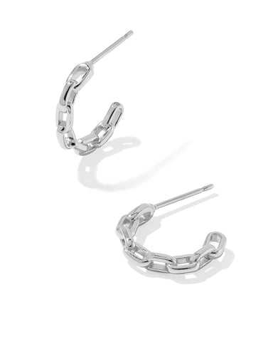 PHOEBE HUGGIE EARRINGS SILVER METAL