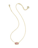 ELISA PENDANT NECKLACE GOLD LIGHT MAUVE