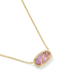 ELISA PENDANT NECKLACE GOLD LIGHT MAUVE