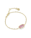 ELAINA LUXE CHAIN BRACELET GOLD LIGHT PINK CZ