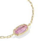 ELAINA LUXE CHAIN BRACELET GOLD LIGHT PINK CZ