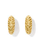 TIGER STRIPED MIKKI HUGGIE EARRINGS GOLD