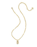 BUBBLE LETTER B SHORT PENDANT NECKLACE GOLD