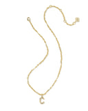 BUBBLE LETTER C SHORT PENDANT NECKLACE GOLD