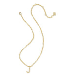 BUBBLE LETTER J SHORT PENDANT NECKLACE GOLD