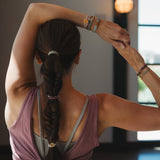 "Breathe" Lotus Flower Earthy Tones Hair Tie Bracelets
