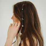 "Luna" Silver & Cool Tones Hair Tie Rings