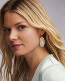 ELLE DROP EARRINGS	GOLD ROSE QUARTZ