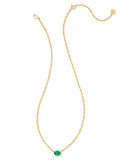 CAILIN CRYSTAL PENDANT NECKLACE GOLD GREEN CRYSTAL
