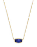 ELISA SHORT PENDANT NECKLACE	GOLD COBALT CATS EYE