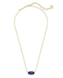 ELISA SHORT PENDANT NECKLACE	GOLD COBALT CATS EYE