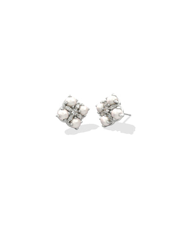 DIRA PEARL STUD EARRINGS SILVER FRESHWATER CULTURED PEARL