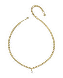 OAKLAND PEARL SHORT PENDANT NECKLACE GOLD FRESHWATER CULTURED PEARL