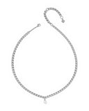OAKLAND PEARL SHORT PENDANT NECKLACE SILVER FRESHWATER CULTURED PEARL