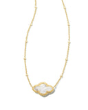 ABBIE PENDANT NECKLACE GOLD IVORY MOTHER OF PEARL
