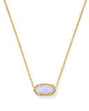 ELISA SHORT PENDANT NECKLACE GOLD LILAC KYOCERA OPAL