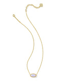 ELISA SHORT PENDANT NECKLACE GOLD LILAC KYOCERA OPAL