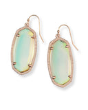 Elle Gold Drop Earrings ROSE GOLD DICHROIC GLASS