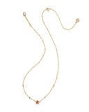 MINI CASSIDY SHORT PENDANT NECKLACE GOLD RED