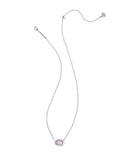 Kendra Scott-Daphne Frame Short Pendant Necklace Silver Purple Amethyst