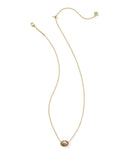 Kendra Scott-Daphne Frame Short Pendant Necklace Gold Taupe Mother of Pearl