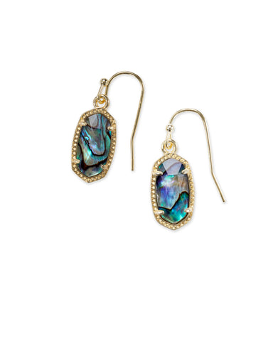 LEE DROP EARRINGS GOLD ABALONE SHELL