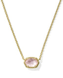 Kendra Scott-Daphne Frame Short Pendant Necklace Gold Light Pink Mother of Pearl