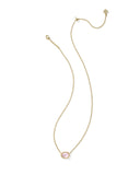 Kendra Scott-Daphne Frame Short Pendant Necklace Gold Light Pink Mother of Pearl