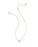 Kendra Scott-Daphne Frame Short Pendant Necklace Gold Ivory Mother of Pearl