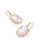 Kendra Scott-Daphne Frame Drop Earrings Gold Light Pink Mother of Pearl